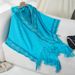 Ethnic style knitted hooded tassel cape sweater shawl lady's coat_viptrois.com