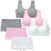 Girls Bra Set Boxer Pants Cotton Vest Style Underwear Solid Color Summer Children 13 Wipe Chest 14 Years Old Development Period_viptrois.com