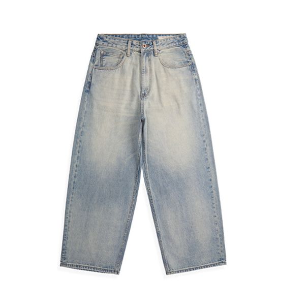 American High Washed Jeans For Men Loose Street Straight Vibe Style Versatile Wide-Leg Long Pants_viptrois.com