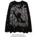 Loom Dark European An American Goess Of Liberty Distresse Unisex Lazy Style Long Sleeve Loose Casual Knitte Sweater_viptrois.com