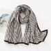 Unisex Crepe scarf Women's silk scarf Striped pleats beach and beach dual purpose beach scarf_viptrois.com