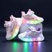 Spring And Autumn New 2025 Children's Sports Shoes Net Beaded LED Luminous Children's Shoes 1 6 Years Old Girls Sports Shoes Casual Shoes_viptrois.com