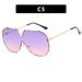 Women's Glasses Fashion Metal One Piece Sunglasses New V Frame Sunglasses Ins Internet Celebrity Sunglasses_viptrois.com