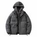Men's Clothing Fleece-Lined Hooded Winter Coat, Sherpa Particle Pullover Jacket, Loose Fit Casual Streetwear, Insulated Outerwear For Cold Weather_viptrois.com
