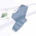 Men's Clothing Ice Silk Sun Protection Pants Couples Ice Silk Quick Drying Pants Summer Thin Casual Straight Slim Wide Leg Pants Leggings_viptrois.com