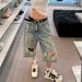 Men's Clothing Men's And Women's Spring And Summer New Ripped Shorts Men And Women's Same Style Hand Painted Graffiti Hole Seven Point Jeans_viptrois.com