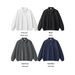 Pure Pure RS Men's Clothing|Old Money Clean Fit Stand Collar 380G Heavyweight Polo Shirt College Style Sweatshirt For Men_viptrois.com