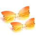 Butterfly Metal Sunglasses Set – UV400 Oversized Frames For Mother & Daughter, Fashionable & Protective_viptrois.com