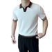 Men's Retro Contrast Color Polo Shirt - High-End Knitted Lapel Design | Summer Short Sleeve | Trendy Slim Fit_viptrois.com