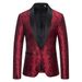 CT Men's Autumn Winter Jacquard Fashion Design Formal Lapel Suit Jacket XZ56_viptrois.com