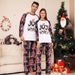 Christmas Letters Snowflake Stars Christmas Family suit printed homewear pajamas_viptrois.com