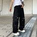 Men's Clothing High Street Summer New Paris Fashion Brand Loose Straight Ripped Jeans Ink Splash Personality Graffiti Handsome Men Thin Version_viptrois.com