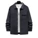 Loom European And American Cross-Border Casual Heavy Twill Turn-Down Collar Long Sleeve Shirt Autumn Men's_viptrois.com