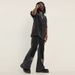 Men's Clothing Stitching Washed Black Flared Jeans High Street Style Cleanfit Pants Hiphop Trousers_viptrois.com