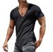 2025 Summer New V-neck T-shirt Casual And Fashionable Men's Clothing_viptrois.com