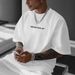 Men's Clothing New Fashion Letter Print Short Sleeved T Shirt Casual Tops_viptrois.com