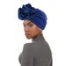 New multi color satin flower turban hat appliqué turban hat_viptrois.com