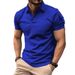 Business Men's Polo Shirt Casual Summer Short Sleeves Tops Trendy Plaid Pattern Print Button T Shirt Loose Clothes Fashion Golf Shirts_viptrois.com