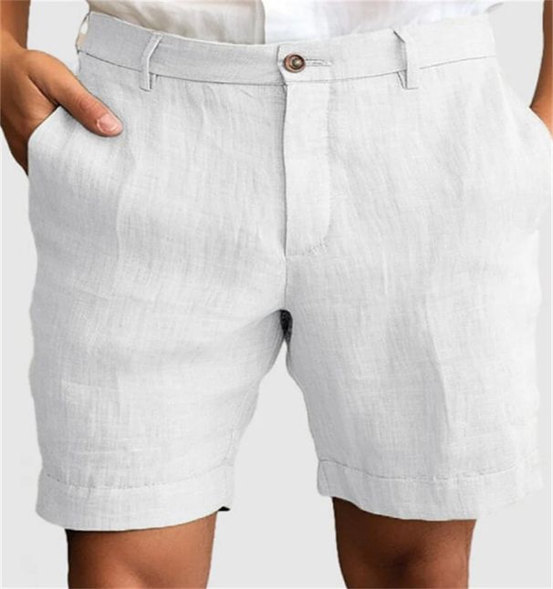 Men's Clothing Summer Breathable Solid Color Outdoor Leisure Zipper Button Shorts_viptrois.com