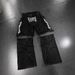 Men's Clothing Jeans Fashion American Retro Zipper Stitching Loose Patch Stripe Embroidery Fur Trim Jeans_viptrois.com
