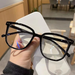 Anti-blue Glasses For Women With Regular Eyeglass Finished Retro Flat Light Frame_viptrois.com