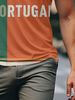 Polo Uomo Taglio Dritto Traspirante Asciugatura Rapida Fantasia Portoghese Color Block, Colletto Manica Corta Estivo Casual Quotidiano_viptrois.com