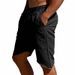 Men's Linen Sports Shorts Summer Loose Beach Casual Solid Color Personalized Swallowtail Style_viptrois.com
