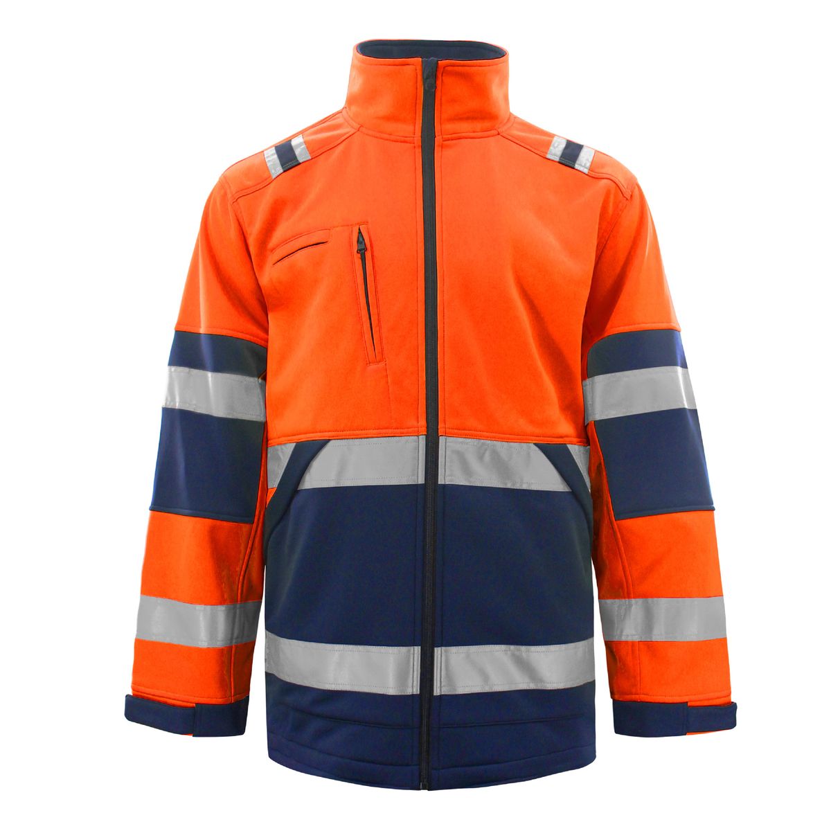Men's Clothing Outdoor Windproof Reflective Strip Jacket Work Clothes Plus Velvet Sweater Coat_viptrois.com