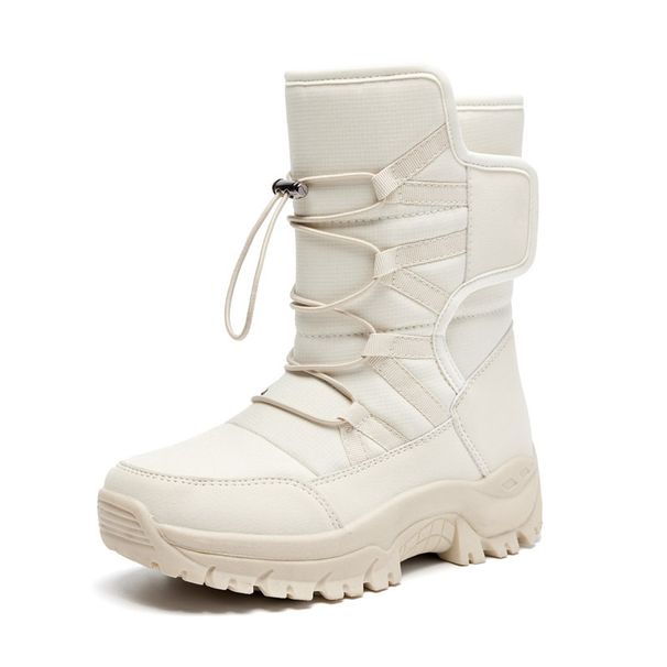「XGXC」Plush And Thickened Snow Boots For Men And Women High-top Cold-proof Couple Cotton Shoes Fashionable Casual Boots Winter High-top_viptrois.com
