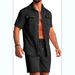 2025 Summer Men's Avant-Garde Fashion Casual Loose Sports Two-Piece Set For Men_viptrois.com