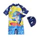 Children's Swimsuit Boy One Piece Dinosaur Hooded Swimsuit Long Sleeved Beach Sunscreen Baby Hot Spring Swimsuit_viptrois.com