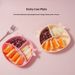 Baby safety silicone plate, baby anti slip suction cup bowl, baby cartoon complementary food box, integrated compartment tableware_viptrois.com