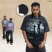 American Vintage Cross-print Washed Distressed Loose One-piece Cut Short-sleeve T-shirt_viptrois.com