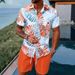 Men's Clothing Summer Shirt Casual Loose Short Sleeved Shorts Beach Suit 3D Printing_viptrois.com