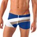 2024 new European and American men's shorts, simple, personalized, fashionable and color-blocked, men's swimming tight, low-waisted and sexy_viptrois.com