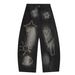 Heavy Washed Vintage Jeans For Men And Women 2025 Autumn New High Waist Slim Straight Wide Leg Pants Trendy_viptrois.com