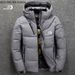 Men's Clothing Winter Men's Short Slim Casual Thick Warm Sports Print Hooded Cold Proof Clothing Men's Jacket_viptrois.com