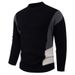 Pure Autumn Winter New Color Block Men's Sweater Simple Versatile Loose Casual Base Knitwear Cross-Border_viptrois.com