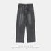 Men's Clothing Distressed Washed Wide Leg Jeans For Men, Spring And Summer, Loose Fitting Trousers, Basic Versatile Trendy Retro Casual Pants_viptrois.com
