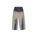 Gradient Color Scimitar Jeans Loose Straight Wide Leg Casual Pants mid Waist Polyester Blend for Men And Women Neutral Lazy Style_viptrois.com