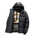 Men's Cotton Clothes Black Gold Super Thick Cotton-padded Clothes Cold-proof Couples Hooded Removable Cold-proof Thickened Warm Jacket_viptrois.com