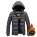 Rib Clothes, Cotton-padded Clothes For Men, Slim-fit Removable Hats, Piled Thickened Hooded Jackets For Men_viptrois.com