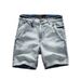 Men's Clothing 2024 New Denim Shorts Men's Summer Workwear Shorts Washed Old Straight Three Quarter Pants Men Manufacturers Wholesale_viptrois.com