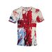 Independent Station Men's T-Shirt Cross-border Top European And American Foreign Trade Men's Clothing V-Neck Technology Printing Casual T-Shirt Short_viptrois.com