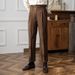 Men's Clothing Men's Napoli Mid-Rise Straight Fit Casual Trousers – British Retro Style Versatile Chinos (Khaki, Black, Beige, Coffee Brown)_viptrois.com