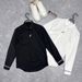 Men's Clothing Long Sleeve Shirt Business Slim Fit Hummingbird Embroidered Shirt Black And White Simple Shirt_viptrois.com