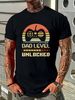 Dad Level Unlocked T Shirt Fathers Day For Daddy New Vintage Gamer Baby Announcement Soft Streetwear Homme Stylish Comfortable Casual Graphic_viptrois.com