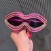 Fashion Y2K Sunglasses For Women One Piece Special Shaped Mouth Pearl Lines Exaggerated Sunglasses For Women Ins_viptrois.com