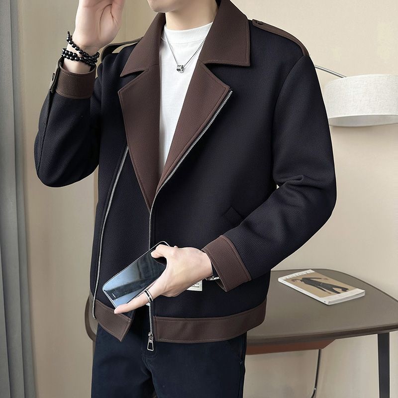 2025 Men's Jackets Spring And Autumn New Ruffian Handsome Short Trendy Brand Trend High-end Men's Jacket Thin_viptrois.com