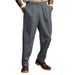 Men's Clothing Spring And Autumn Fashion Casual Solid Color Trousers Loose Tight Closure Straight Trousers_viptrois.com